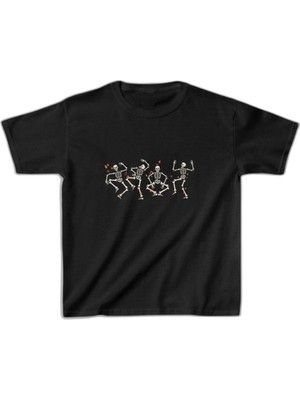 YM PAZARLAMA Unisex Çocuk Baskılı T-Shirt - Siyah