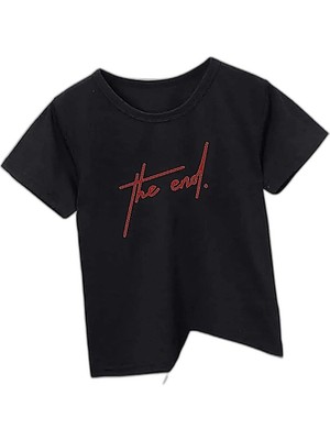 YM PAZARLAMA Çocuk Unisex Baskılı T-Shirt - Siyah