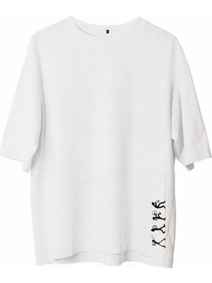 YM PAZARLAMA Erkek Baskılı T-Shirt Kısa Kol Bisiklet Yaka Regular Fit Rahat Kalıp Günlük Tişört - Beyaz