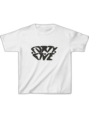 YM PAZARLAMA Unisex Çocuk Baskılı T-Shirt - Beyaz