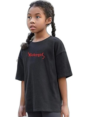 YM PAZARLAMA Çocuk Unisex Baskılı T-Shirt - Siyah