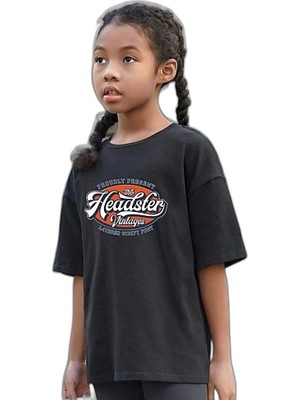 YM PAZARLAMA Çocuk Unisex Baskılı T-Shirt-Siyah