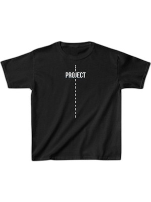 YM PAZARLAMA Çocuk Unisex Baskılı T-Shirt - Siyah
