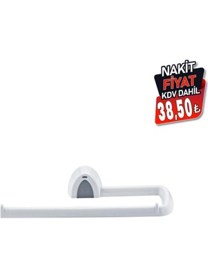 Eco Lounge Kağıt Havlu Asacak Beyaz Plastik Yapışkanlı - Duvara Monte BX40