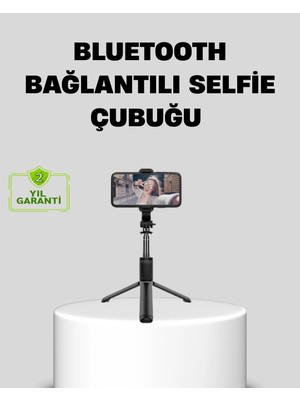 Eco Lounge Bluetooth Selfie Çubuğu – 360° Dönebilen Başlık, Kablosuz Bağlantı