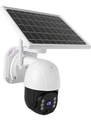 Eco Lounge Solar Panelli Su Geçirmez Gece Görüş Destekli Wifi Bağlantılı Güvenlik Kamerası