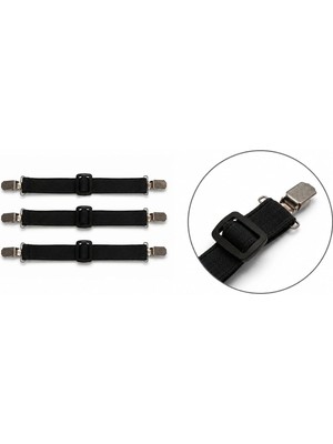 Ayrex 4 Adet Çarşaf Tutucu Lastik. Boy Ayar Tokası, Tutucu Klipsler, Silikon Kaymaz Kıskaçlar,