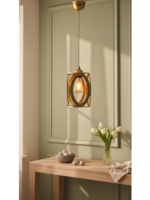 Ayrex Decodelight Endüstriyel Eskitme Metal Oval Model Tekli Sarkıt Salon Hol Mutfak Avize Modelle
