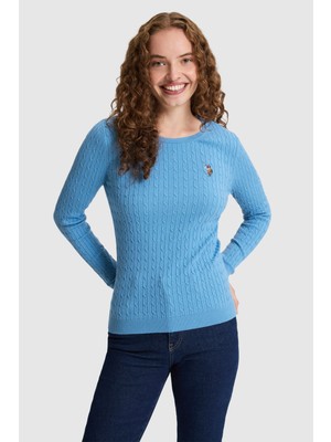 U.S. Polo Assn. Kadın Mavi Basic Kazak 50331602 VR036