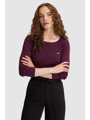 U.S. Polo Assn. Kadın Bordo Tişört 50333801 VR177