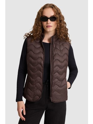 U.S. Polo Assn. Kadın Koyu Kahverengi Yelek 50326246 VR084