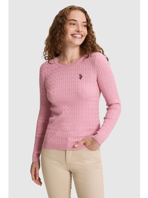 U.S. Polo Assn. Kadın Pembe Basic Kazak 50331602 VR246