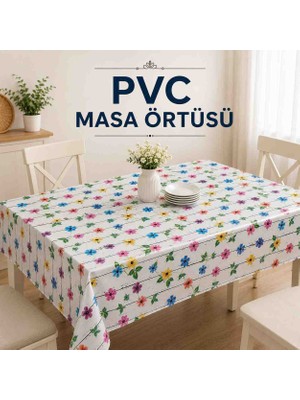 Melisa Tekstil Pvc Masa Örtüsü 100X140 cm Su Geçirmez Silinebilir Mutfak ve Yemek Masası Örtüsü