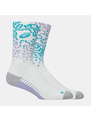 Asics Performance Run Sock Crew Unisex White/flash Coral  3013B285-102