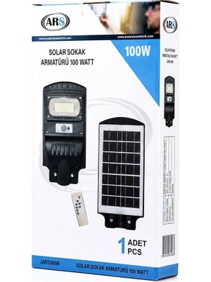 Toyigoo 100W - 6500K Solar - Güneş Enerjili Sokak Lambası - Armatür Sensörlü Bahçe-Balkon-Sokak Ars-3