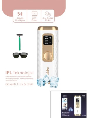Sinbo Ipl Buz Lazer Epilasyon Cihazı - 5 Farklı Mod - Tüm Vücut Uyumlu