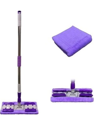 Toyigoo Sihirli Spin Mop Teleskopik Çok Amaçlı Mop +1 Bez Hediyeli - Mor IEG4546GV-458FJGHV