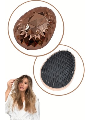 Rose Gold Saç Düzleştirici Tarak Geniş Aralıklıher Saç Tipine Uygun Fırçalı Saç Düzleştiric