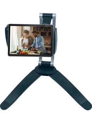 360 Derece Dönebilen Mutfak Masaüstü Telefon Tablet Tutucu Ayarlanabilir Esnek Ayaklı Metal