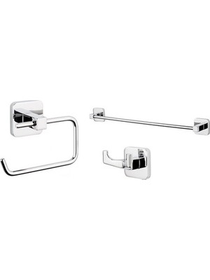 Adalı Store Üçlü Set, Havluluk ve Askılık ile Pratik Banyo Çözümü