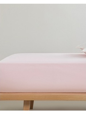 Adalı Store Toz Renkli Tek Kişilik Lastikli Çarşaf, 100X200 cm Pamuklu