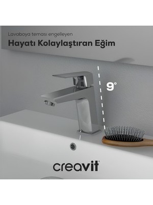 Adalı Store Creavit Slope Krom Lavabo Bataryası