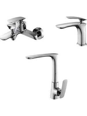 Adalı Store Banyo Lavabo Evye Batarya Seti, Modern