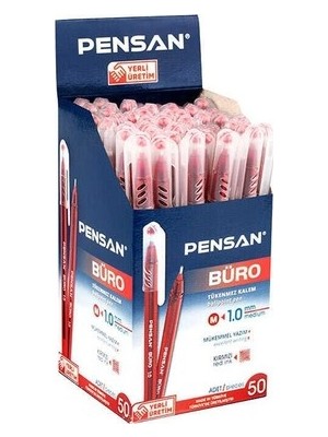 Adalı Store 50'li Kırmızı 1 mm Tükenmez Kalem Seti