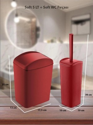 Adalı Store 5 Lt Kapasiteli Soft Çöp Kovası ve Wc ile Fonksiyonel Kullanım