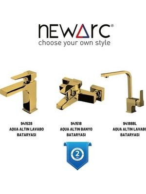 Adalı Store Altın Batarya Seti ile Modern Banyo Konforu