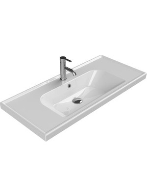 Adalı Store 100X45 cm Etajerli Turkuaz Seramik Lavabo
