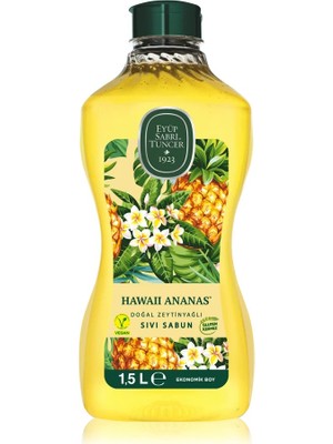 Adalı Store 1,5 Lt Doğal Zeytinyağlı Hawaii Ananas Sıvı Sabun, Ekonomik Kullanım