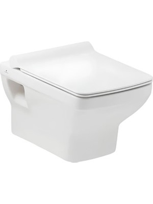 Adalı Store Seramiksan Silva Kanalsız Açık Montaj Asma Klozet A041050H,SERAMIKSAN Silva Duroplast Yavaş