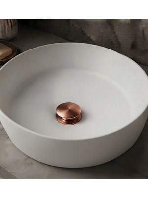Titanium Design Rose Gold Pop Up Basmalı Metal Sifon