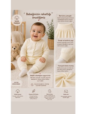 Greenmoon %100 Pamuk Nefes Alan Kumaş Bebek Pijama Takımı
