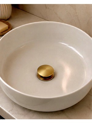 Titanium Design Gold Pop Up Basmalı Metal Sifon