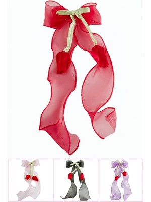 Marsilyan™- Gül Fiyong Tül Otomatik Toka 30 cm