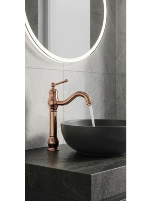 Titanium Design Manolya Rose Gold Çanak Lavabo Bataryası