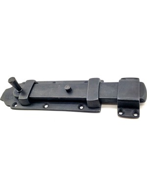 Antika Tarz Dekoratif Pirinç Yassı Kapı Sürgüsü - 55X215 Mm, Oksit