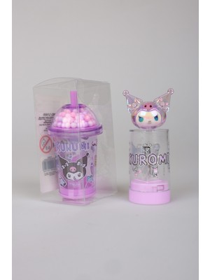 x Dekomus Lisanslı Kuromi My Mug Boncuklu ve 3D Figürlü Tek Bıçaklı Kalemtraş Seti