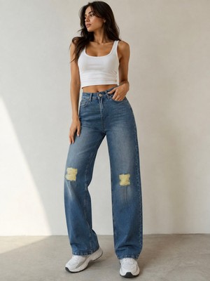 Aida Fashion Diz Lazer Palazzo Jeans