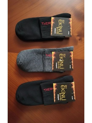 Efem İç Giyim Erkek Dikişsiz Kışlık Termal Patik Çorap 12'li Paket