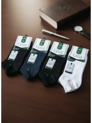 Efem İç Giyim Erkek Bambu Dikişsiz Karışık Renkli Patik Çorap 12'li Paket