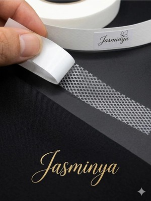 Jasminya 10 Metre 1,5 cm Geniş Çift Taraflı Şerit Yapıştırıcı Tela (Etek, Pantolon Paça, Elbise Altı,köprü )