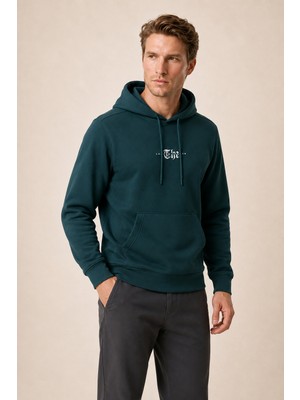 Redline Thenk Yeni Sezon Erkek Regular Fit Kapüşonlu Sweatshirt Nefti