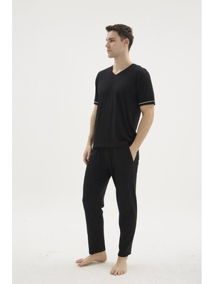 Ang Butik Kocabey KKT-26162 V Yaka Pijama Takımı