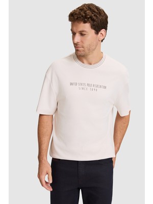 U.S. Polo Assn. Erkek Krem Tişört 50326976 VR071