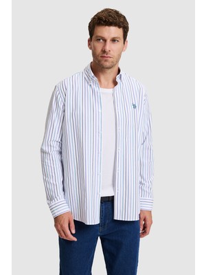 U.S. Polo Assn. Erkek Petrol Uzun Kollu Gömlek 50324651 VR102