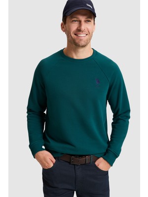 U.S. Polo Assn. Erkek Yeşil Basic Sweatshirt 50329441 VR060