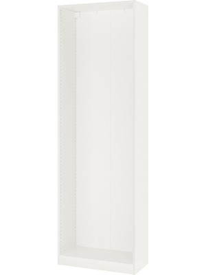 Hobiurun Gardırop iskeleti, beyaz, 75x35x236 cm